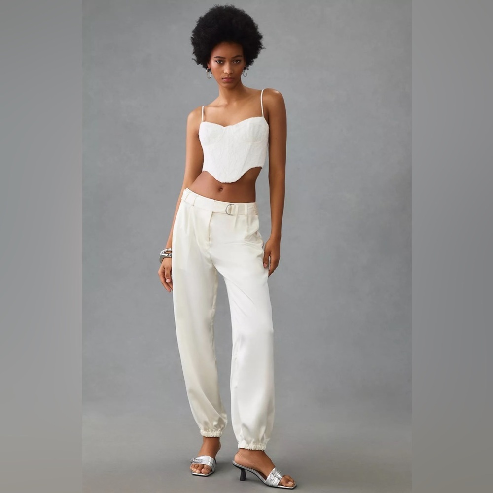 Anthropology Ivory Maeve Parachute Pants - Picture 2 of 6